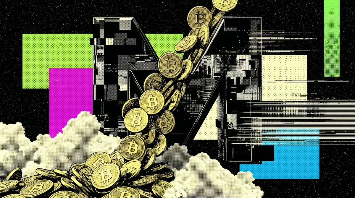 Illustration of Bitcoin coins flowing into the Strategy (MSTR) logo, representing the company’s latest $100 million Bitcoin purchase.
