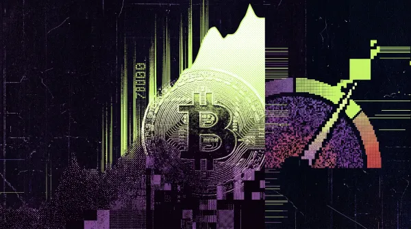 Stylised graphic of a Bitcoin coin in front of a rising chart and green candlestick bars on a dark background, illustrating Bitcoin climbing above $78,000 as sentiment recovers.