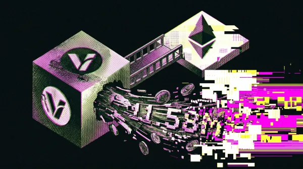 Illustration of the Verus and Ethereum logos connected by a bridge as digital assets burst outward, symbolizing a major cross-chain crypto hack.